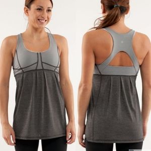 Lululemon Heathered Black Run Your Heart Out Tank size 6.